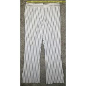 10 Crosby Derek Lam White Pinstripe Ankle Pants